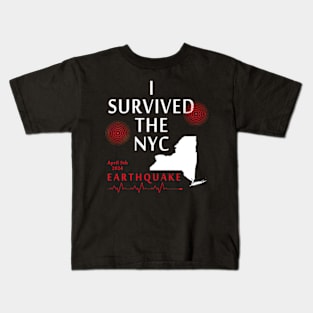 I Survived The Nyc Earthquake Kids T-Shirt